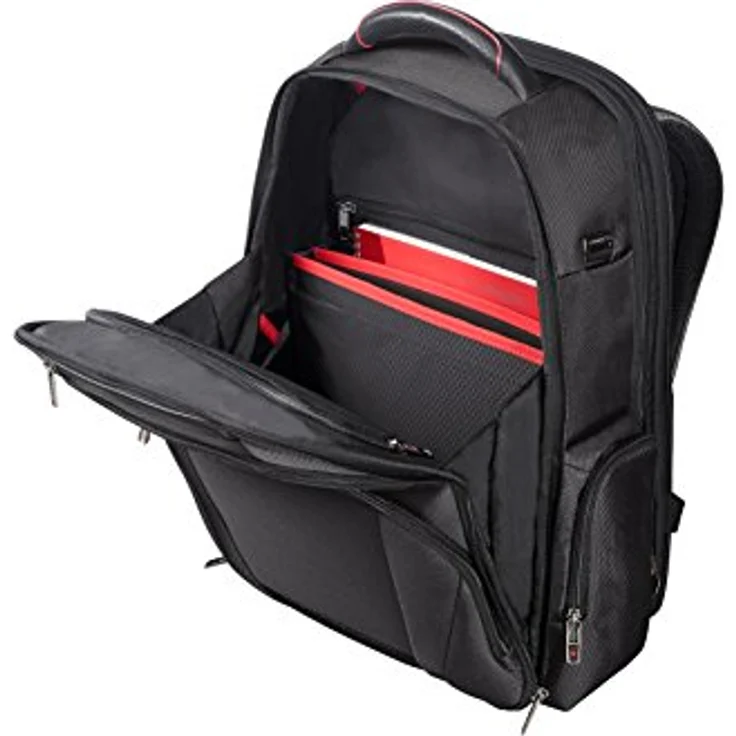 Samsonite Pro-DLX 5 - 17.3 Inch Expandable Laptop Backpack, Black (Black) - Starkes und ballistisches Nylon, RFID-Schutz, Powerbank-Fach, Easy Pass System – Bild 4