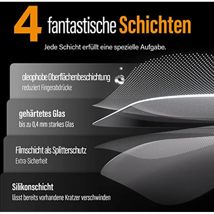 PanzerGlass™ 3-in-1 Schutz-Set für Apple iPhone 14 Pro Klare Bildschirmschutzfolie Apple iPhone 14 Pro Kratzresistent Schockresistent Antibakteriell Transparent 1 Stück(e) (B0402+2784) – Bild 5