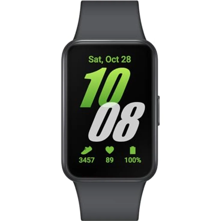 Samsung Fitness-Tracker Galaxy Fit 3, AMOLED Display, Herzfrequenzmessung, Dunkelgrau – Bild 2