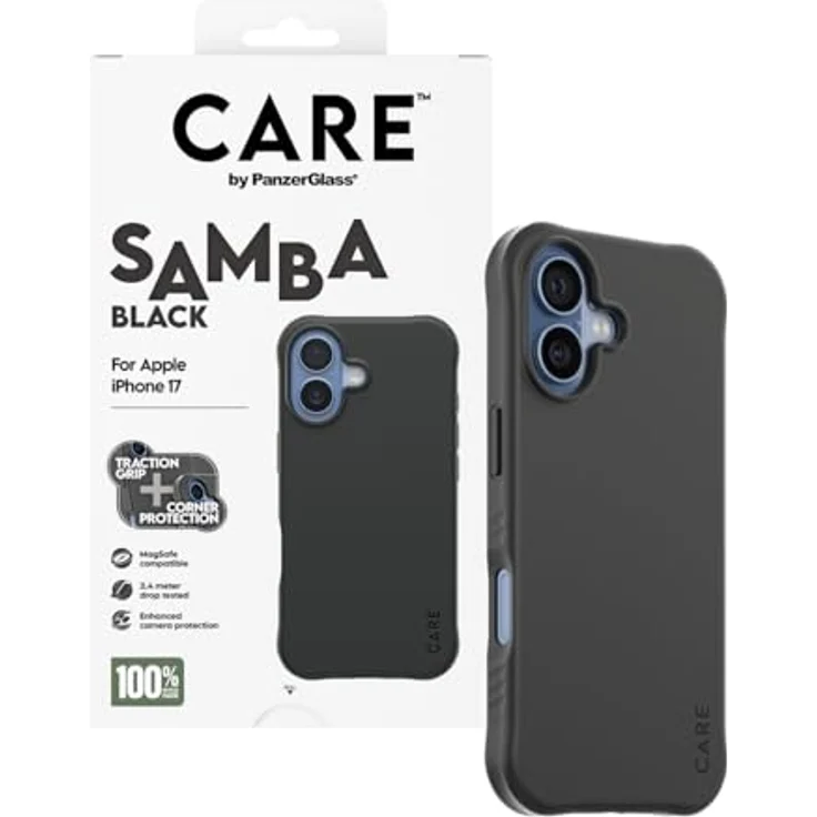 CARE by PanzerGlass Handyhülle Samba MagSafe Case für Apple iPhone 17, stoßfestes Backcover aus 100 % recyceltem TPU mit MagSafe-Kompatibilität – Bild 4