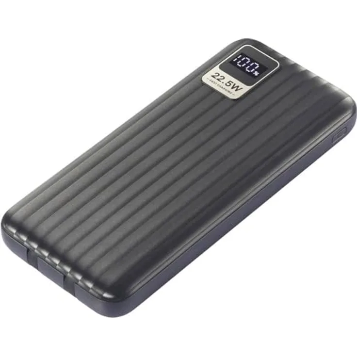 Voltcraft VC-WT-K512 Powerbank 10000 mAh Fast Charge LiPo Schwarz Statusanzeige