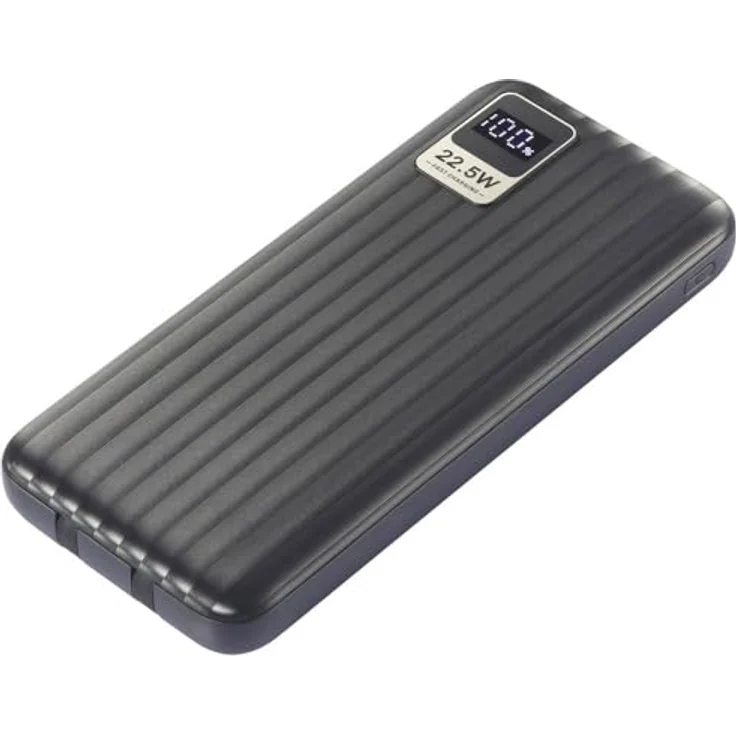 Voltcraft VC-WT-K512 Powerbank 10000 mAh Fast Charge LiPo Schwarz Statusanzeige – Bild 1