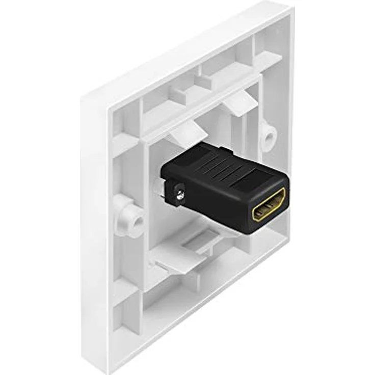 LogiLink AH0017 - HDMI Wanddose mit 1x HDMI High Speed with Ethernet Kupplung (aussen Buchse/innen Buchse) in weiß – Bild 3
