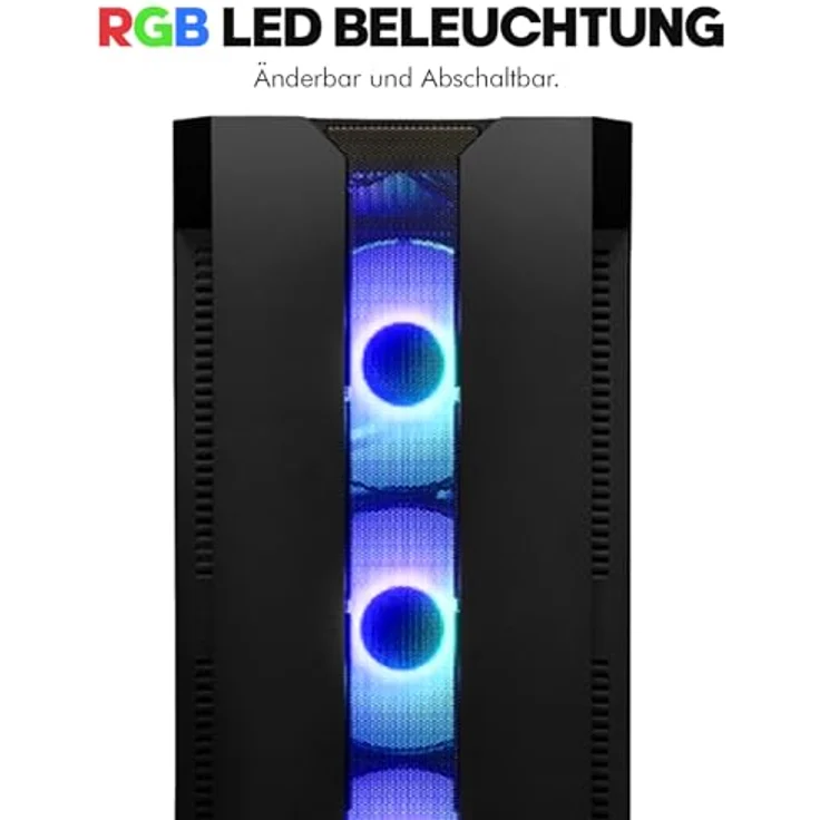 DCL24.DE Gamer PC Intel i7-14700, RTX5060Ti, 32GB RAM, 1TB SSD, schwarzes RGB LED Gehäuse – Bild 4