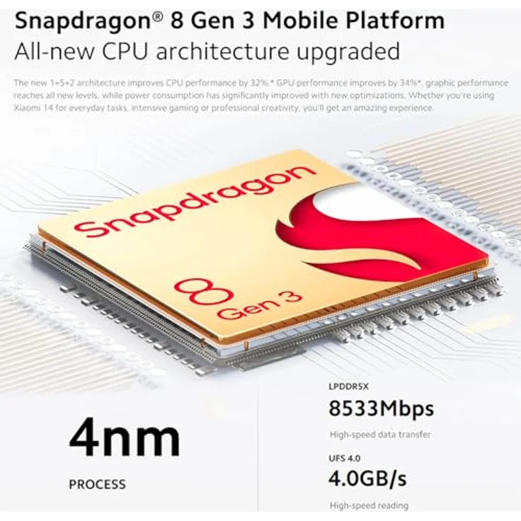 Xiaomi 14 Smartphone, 12+256GB Handy ohne Vertrag, 120Hz 6.36'' AMOLED Display, Snapdragon 8 Gen3, 4610mAh, 90W HyperCharge, IP68 Staub- undwasserdicht, Leica Kamera (Schwarz) – Bild 2