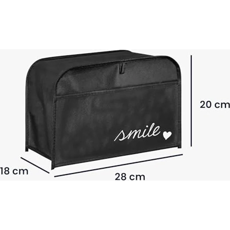 "kwmobile Abdeckhaube Hülle für 2-Scheiben Toaster - Staubschutz Abdeckhaube - 19 x 20,3 x 28 cm, transparent" – Bild 4