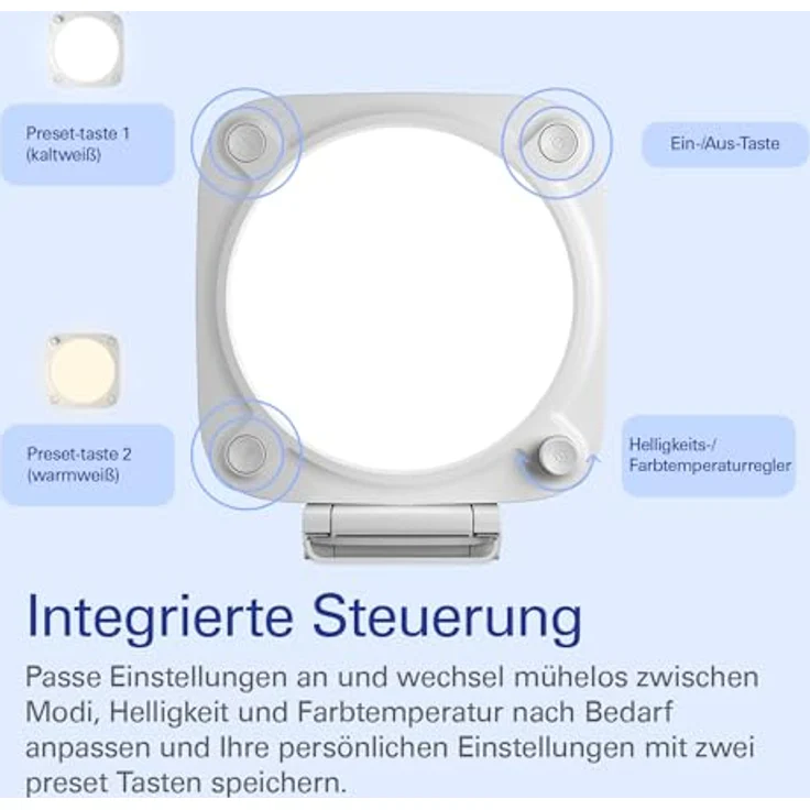 Elgato Key Light Neo – Profi-Licht für Videokonferenzen, blendfrei, verstellbare Monitorklemme, manuelle oder WLAN-Steuerung, Office/Streaming, Teams/Zoom/Slack/Twitch/Youtube – Laptop, PC, Mac – Bild 3