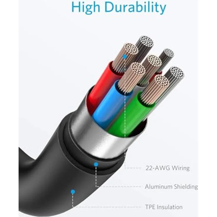 Anker 321 USB-C to Lightning Cable, 1,8 m, schwarz (A8633012) – Bild 6