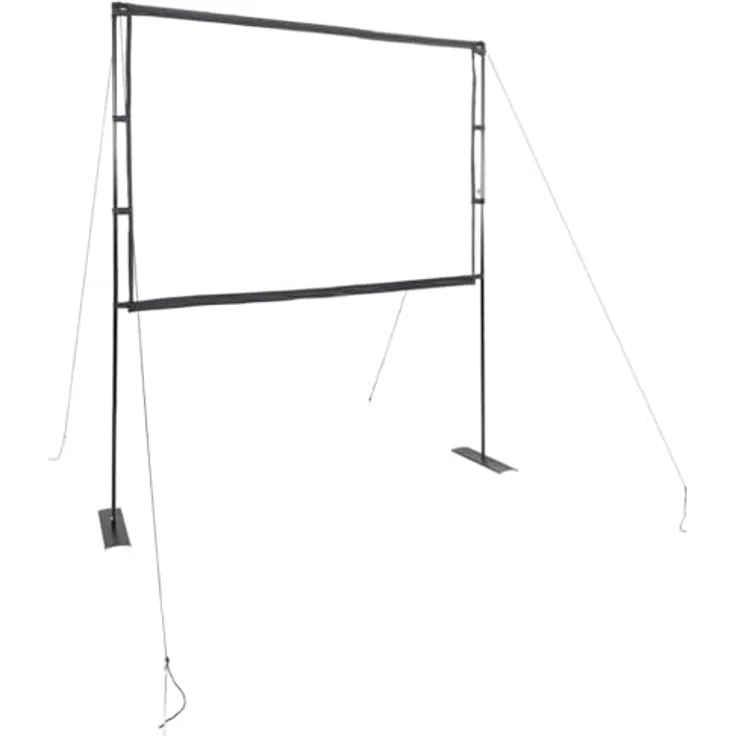 vidaXL Beamer Leinwand mit Ständer, 90 Zoll 4:3, tragbare Projektionswand in Mattweiss, stabile Eisenständer, 100% Polyester – Bild 1