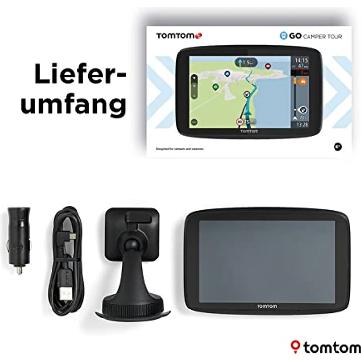 TomTom GO Camper Tour 6, GPS-Navigationsgerät für Wohnmobile und Wohnwagen mit 15,5 cm (6 Zoll) Touchscreen, Kartenupdates für Europa und TomTom Traffic, schwarz – Bild 8