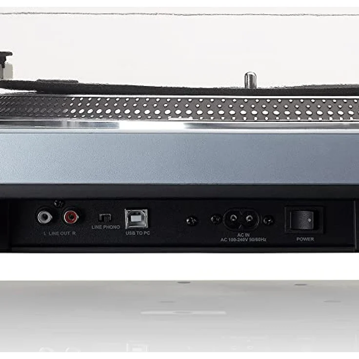 Lenco L-3809 Plattenspieler - DJ Plattenspieler mit Direktantrieb - USB - Vorverstärker - 33 und 45 U/min - MMC - RCA- Line Out - Blau Metallic – Bild 4