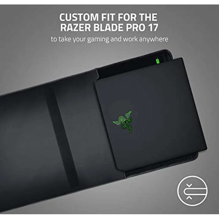 Razer Protective Sleeve V2 – Schutzhülle für Notebooks und Laptops bis zu 17,3 Zoll (43,9 cm): Außen robust, als Mausoberfläche verwendbares Innenmaterial, 450 x 310 mm groß - Schwarz – Bild 4