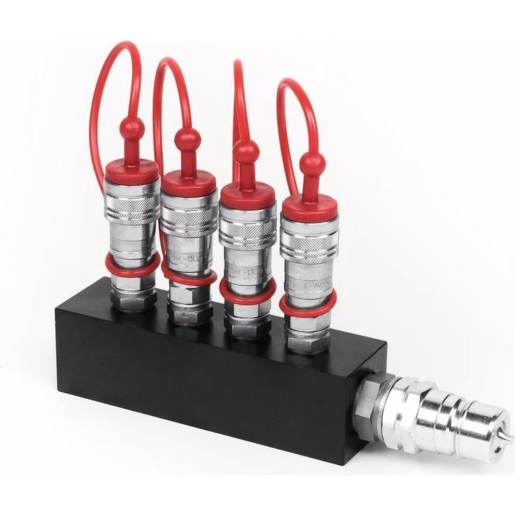 TCM CO2 Verteilerblock (4x3/8 out auf 1x3/4 in), Made in Europe für Effektmaschinen & Zubehör, Hazer – Bild 1