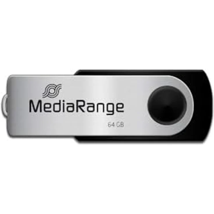 MediaRange USB Stick 2.0, 128GB schwarz-silber – Bild 4