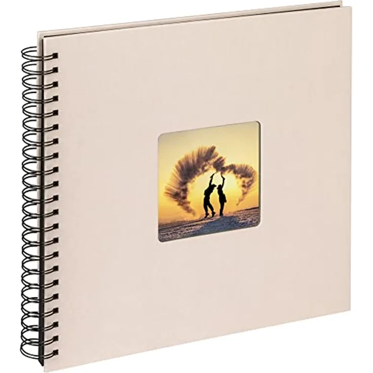 walther design Fotoalbum chamois 30 x 30 cm Spiralalbum mit Cover-Ausstanzung, Fun SA-110-W