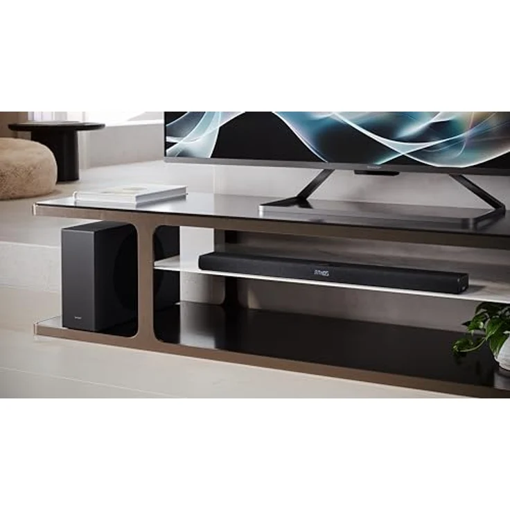 Sharp HT-SBW320, Soundbar mit klarem Klang, schwarz – Bild 2