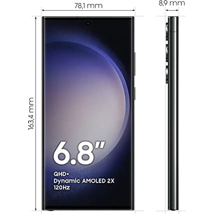 Samsung Galaxy S23 Ultra Android Smartphone, 256GB, 5.000mAh Akku, Smartphone ohne Vertrag Phantom Black inkl. 36 Monate Herstellergarantie  – Bild 3