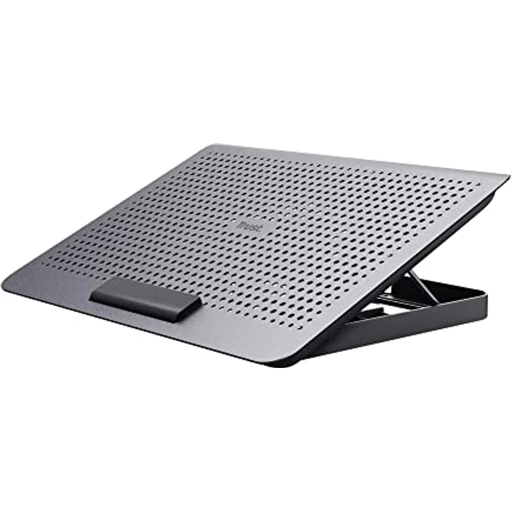 Trust Exto Laptop-Kühler, Laptopständer, Einstellbare Höhe, Recyceltem Material Gefertigt, Ständer für Notebook, MacBook, HP, Lenovo, Dell, Grau – Bild 1