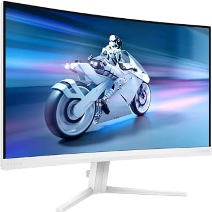 PHILIPS Evnia 27M2C5201L - 27 Zoll Full HD Curved Gaming Monitor, 180 Hz, 1 ms, FreeSync Premium, HDR10, Ambiglow, Weiss – Bild 2