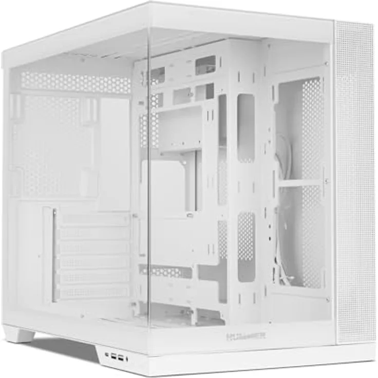 NOX XTREME PRODUCTS Hummer Astra NEO White - Semitower ATX | M-ATX | ITX, Panoramaglas ohne Rahmen, Platz für 9 Lüfter, Grafikkarten bis zu 400mm, USB-C und USB 3.0, Weiß