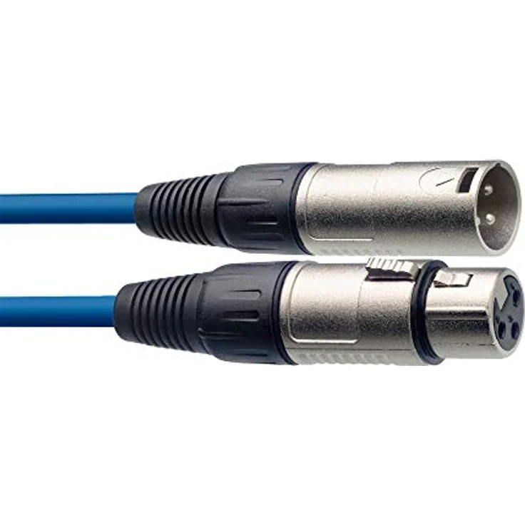 Stagg 3 m hochwertigen XLR-auf XLR-Stecker Mikrofon Kabel blau – Bild 2