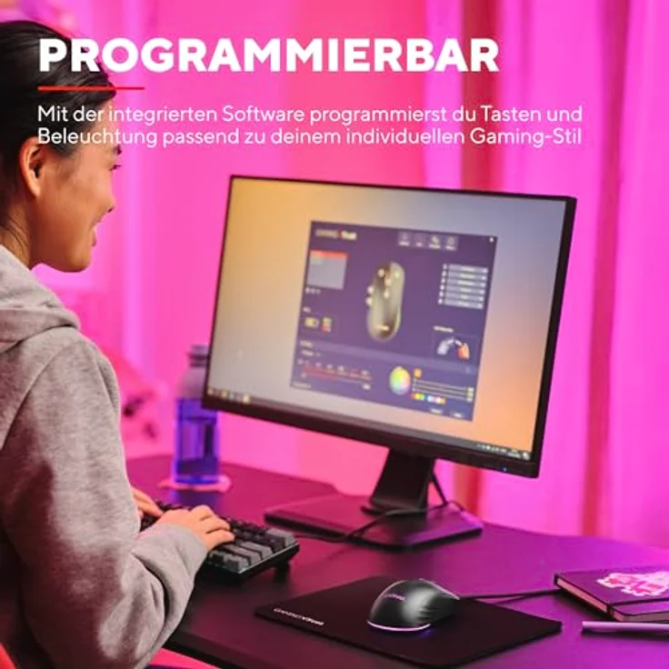 Trust GXT925 REDEX II, Federleichte Gaming Maus mit 10000 DPI Laser-Sensor, Schwarz – Bild 6