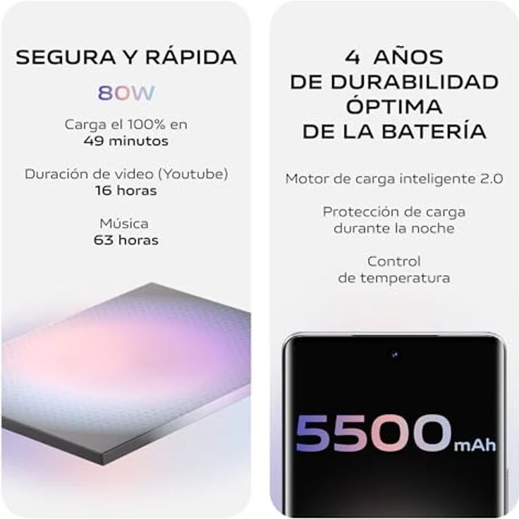 VIVO V40 5G Smartphone, 12 GB RAM + 512 GB ROM, 17,9 cm (6,78 Zoll) AMOLED-Display, ZEISS 50-MP-Kamera, Silver – Bild 3