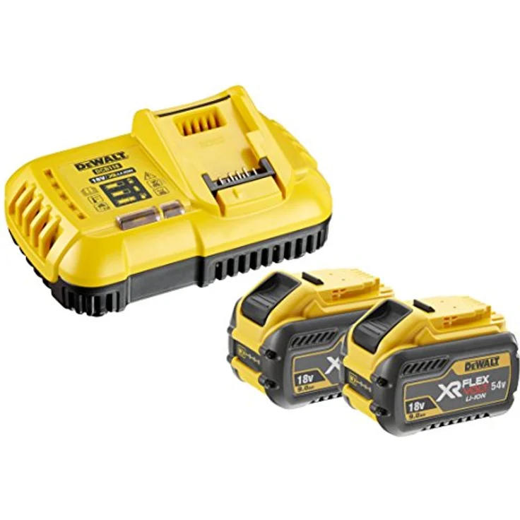 DeWalt Starter-Set DCB118X2 Ladegerät, gelb/schwarz – Bild 2