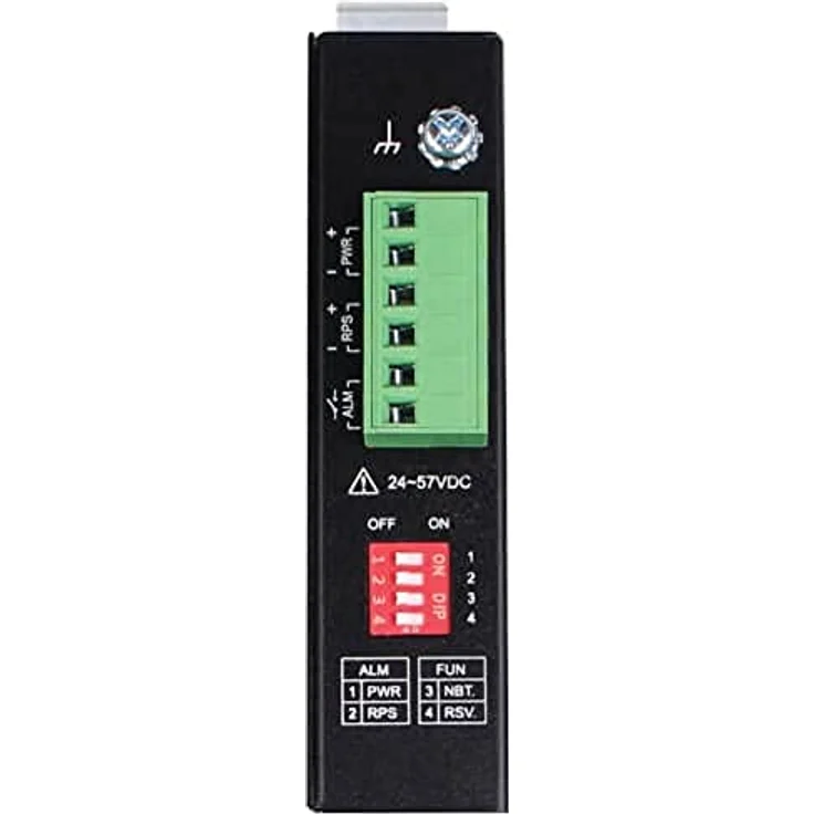 Eaton Industrial Gigabit Ethernet PoE injector 60W PoE++ 802.3bt Midspan -40 to +75 DIN ra (1 Ports), Schwarz - Netzwerk Switch – Bild 3