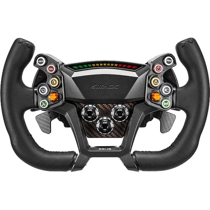 Simagic Zeus GT Lenkrad, Gaming-Lenkrad mit MagicDash 4, Live-Telemetrie und modularer Grip-Wechsel, CNC-Aluminium-Rückseite, ergonomisches GT-Design