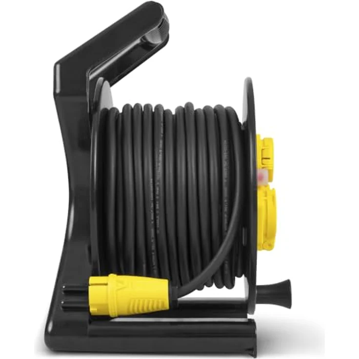 TROTEC PVD2 Kabeltrommel 25m Outdoor – 3 Schutzkontakt Steckdosen, IP54, für drinnen und draußen – Bild 3