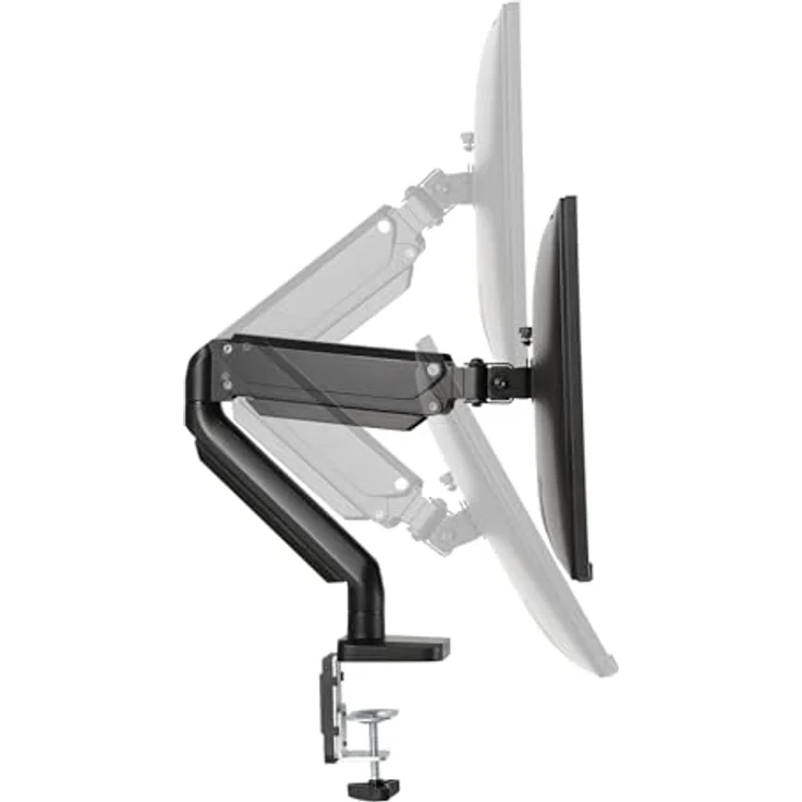 DELTACO ARM-0350 Halterung für Flachbildschirm, 81,3 cm (32 Zoll), Klemme/Bolzen, Schwarz - Flexibel gestaltete Monitorhalterung aus hochwertigem Material – Bild 3