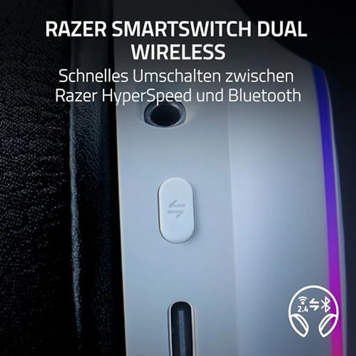 Razer Barracuda X Chroma - kabelloses Multiplattform-Gaming-Headset mit 6 Zonen Chroma RGB, Weiß – Bild 2