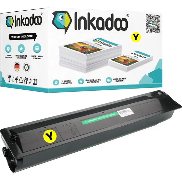 Inkadoo Kompatibler Toner für Toshiba T-FC50E, hochwertige Tonerkartusche (Y), gelb