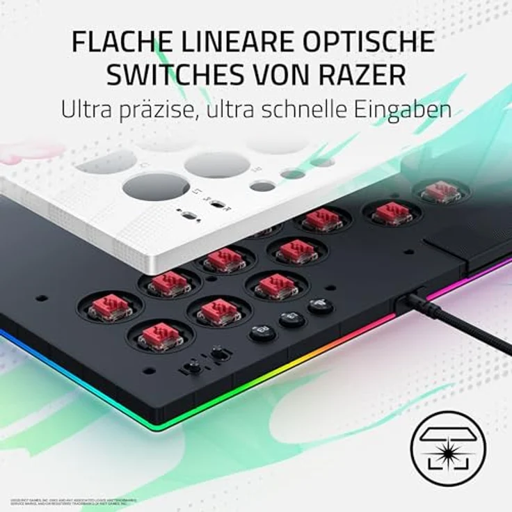Razer Kitsune 2XKO Edition, Optischer All-Button-Arcade-Controller für PS5 und PC mit 4 Bewegungstasten, flachen linearen optischen Switches und abnehmbarer Aluminium-Abdeckung – Bild 3