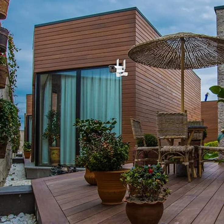 Retoo Überwachungskamera WLAN Vollfarb Infrarotlicht WiFi 1080P Wireless Überwachungskamera (Außenbereich, Set, WiFi-IP-Außenkamera, Hochempfindliche WiFi-Antenne,Satz Montagezubehör, Außen 2.4Ghz WiFi Überwachungskamera mit Nachtsicht, Weiß) – Bild 3