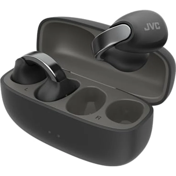 JVC NEARPHONES HA-NP1T-B True Wireless Ohrhörer im Schmuckdesign, Bequeme Passform, Schnellladefunktion, Multipoint-Verbindung, Bluetooth 5.3, 24 Std. Akkulaufzeit - Tiefschwarz – Bild 3