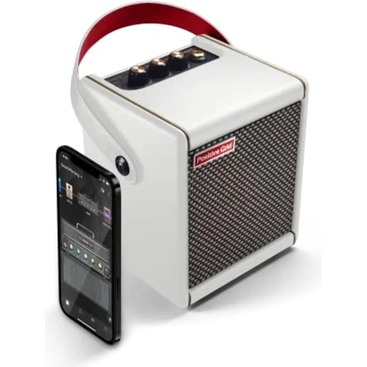 Positive Grid Spark MINI Gitarrenverstärker, für E-Gitarre Bass und Akustikgitarre tragbarer 10-W-Mini-Verstärker Perlweiß - Preisvergleich