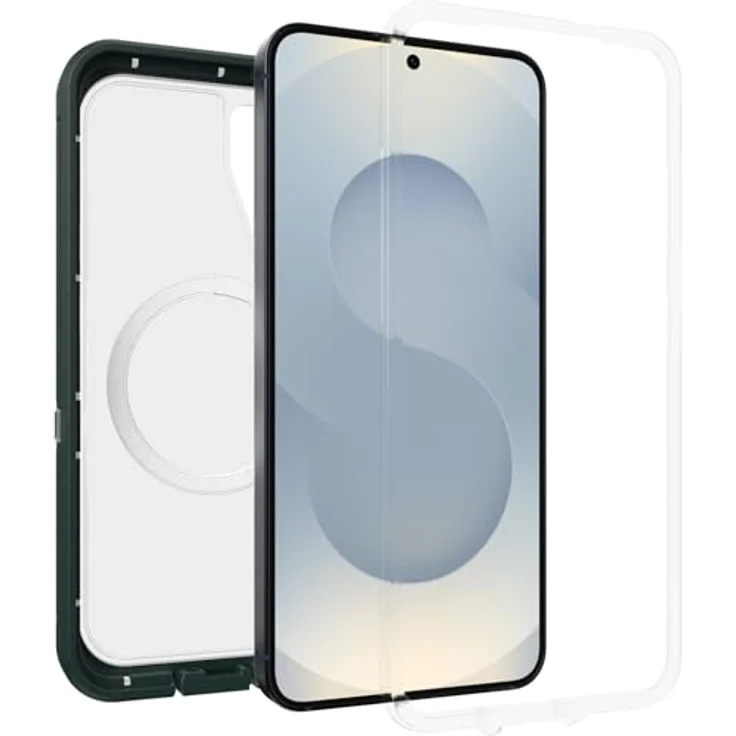 OtterBox Defender XT Clear mit Magnets, Smartphone Hülle für Samsung Galaxy S25 mit 7-fachem Militärstandard-Fallschutz, grün – Bild 3
