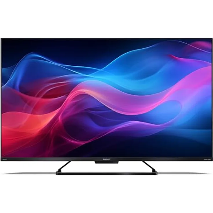 SHARP 43GR8265E - 43 Zoll 4K Ultra HD 144Hz Google TV QLED Smart TV ohne Rahmen, Schwarz