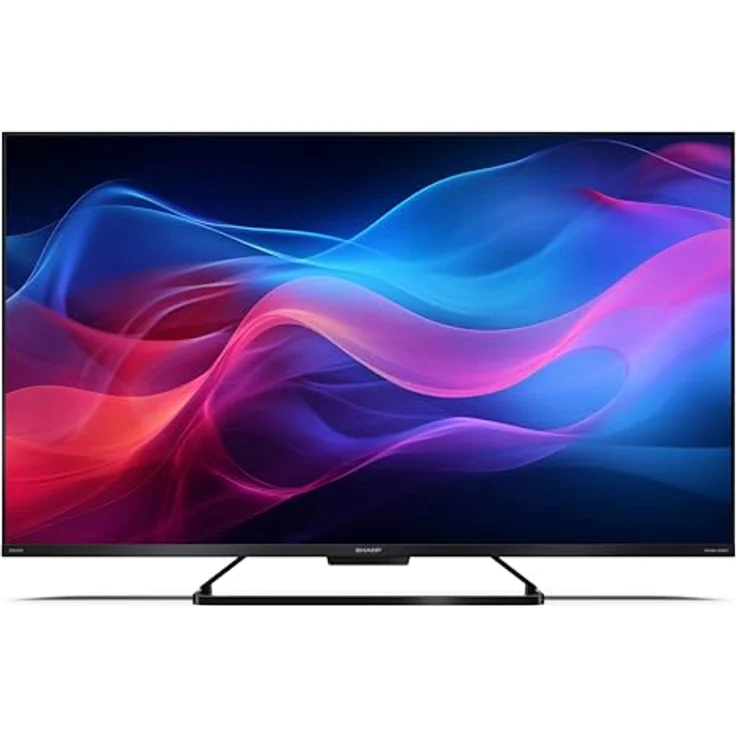 SHARP 43GR8265E - 43 Zoll 4K Ultra HD 144Hz Google TV QLED Smart TV ohne Rahmen, Schwarz – Bild 1