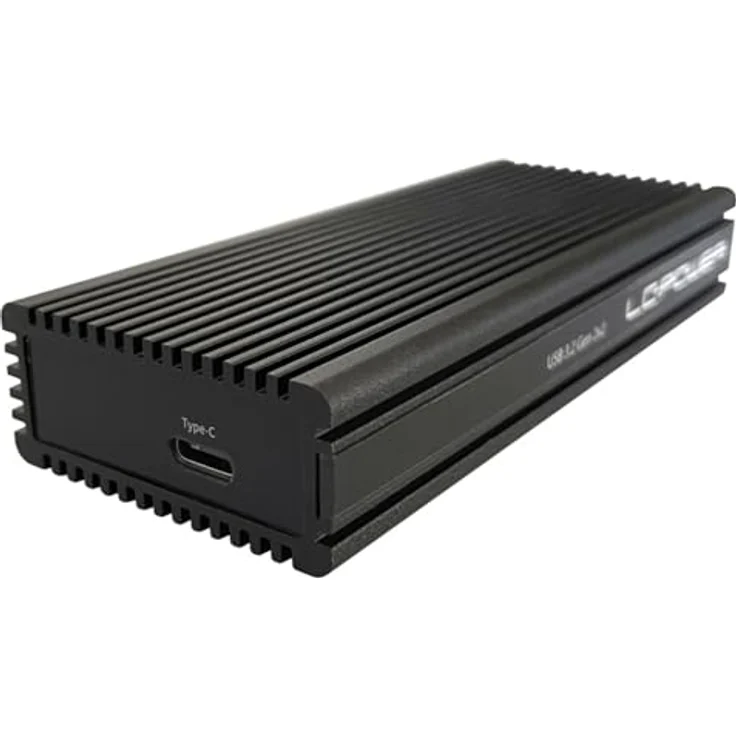 LC-Power LC-M2-C-NVME-2X2-RAID USB-C-Gehäuse für NVMe M.2-SSDs, bis zu 20 Gb/s, RAID-Unterstützung, schwarz – Bild 2