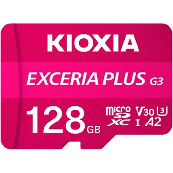 Kioxia microSD Exceria Plus 128GB, UHS-I U3, bis zu 100 MB/s, V30, robust und wasserfest