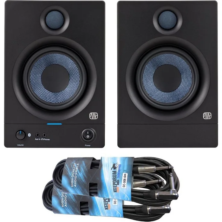 Presonus Eris 5BT Bluetooth PC-Lautsprecher (100 W, 2nd Gen) mit Klinkenkabel, Schwarz