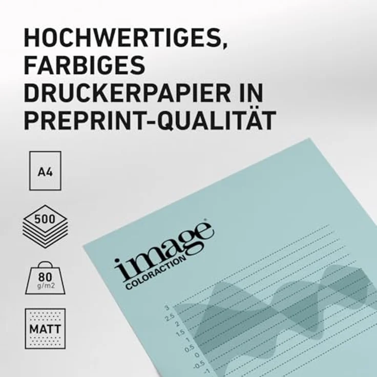 Image Coloraction - farbiges Kopierpapier Lagoon-hellblau 80g-m² A4 - Paket zu 500 Blatt – Bild 3