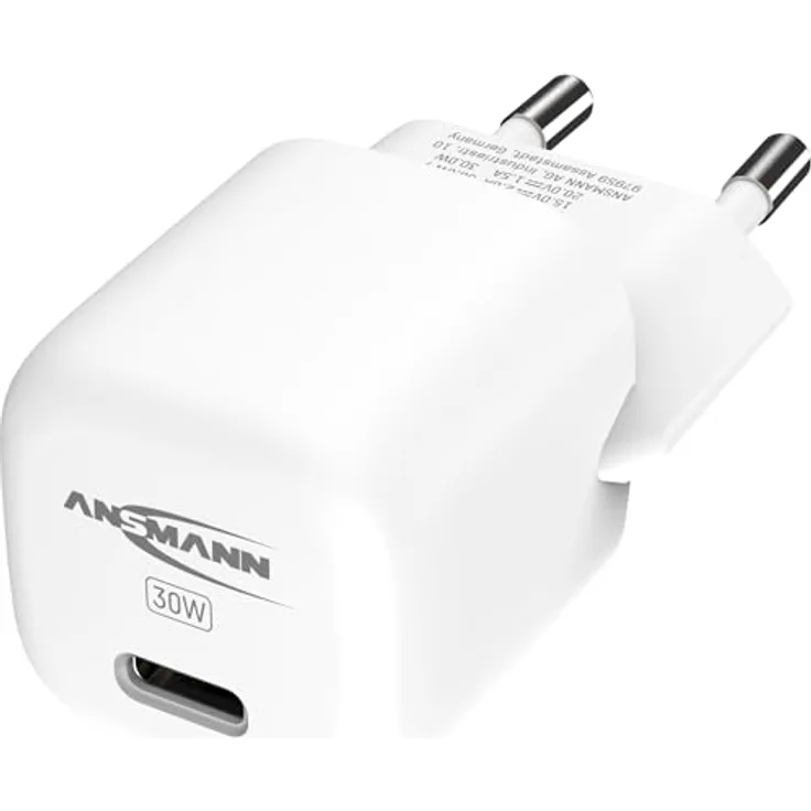 Ansmann HC130PD mini, USB Ladegerät mit 30W Ausgang, 1 Port, Weiss, Multisafe Technologie