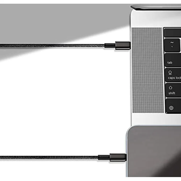 Baseus USB Type C Kabel CATLWJ-A01, 20 W Fast Charging, 2 m, schwarz, Nylon geflochten, robuste Zinklegierung, Datenübertragung 480 Mbit/s – Bild 8