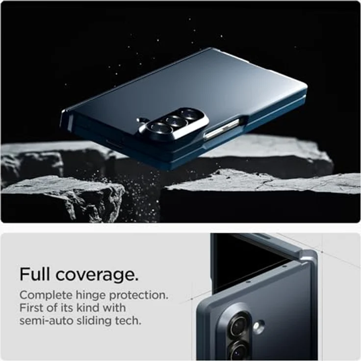 Spigen Tough Armor Pro MagFit Hülle für Samsung Galaxy Z Fold 7, Kompatibel mit MagSafe, Metall Slate, Scharnierschutz, Air Cushion Technologie, 100.000-fach getestet – Bild 3