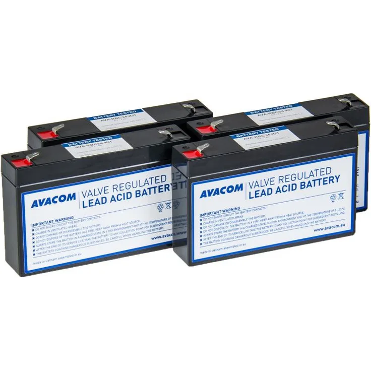 AVACOMtech Bateriový Kit pro APC UPS RBC34, 4x Plombierte Bleisäurebatterien, Schwarz
