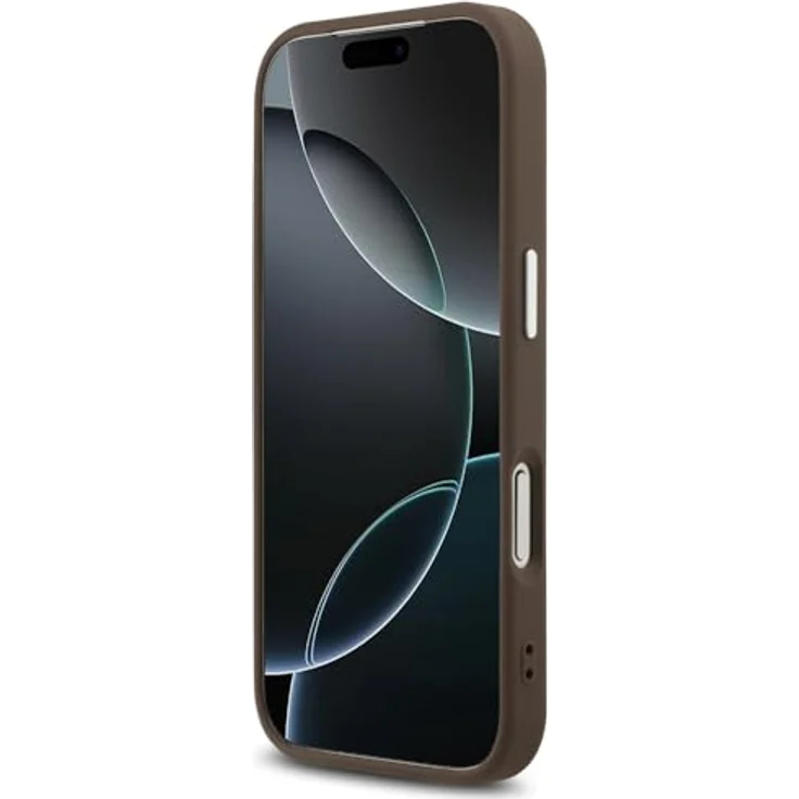 CG MOBILE Guess 4G Groß Classic Logo Hülle für iPhone 17 Pro, Hardcase aus TPU/PC/Kunstleder, Braun/Silber – Bild 5